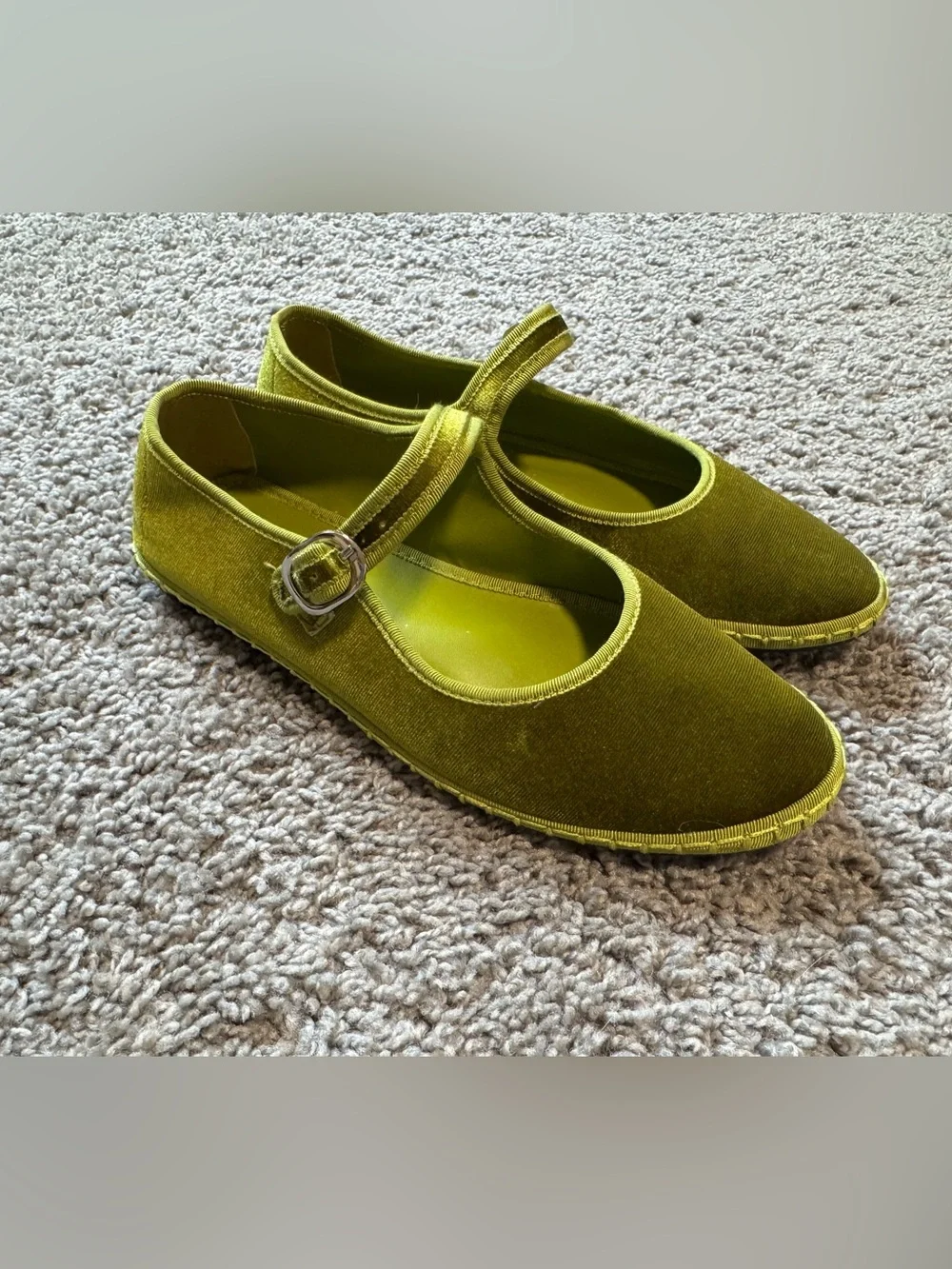 Velvet Mary Jane Flats